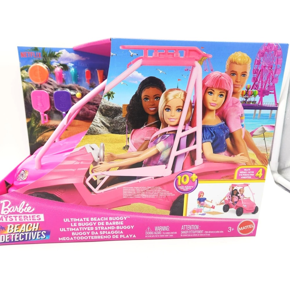 Barbie Beach Detective ATV Vehicle Playset w Accessories for Kids 3+ Mattel